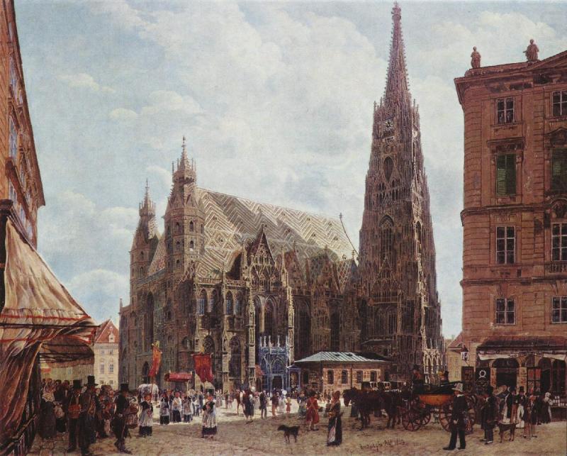 View of Stephansdom, Rudolf von Alt